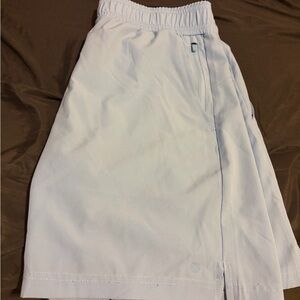 Light Blue Elastic Waist Shorts